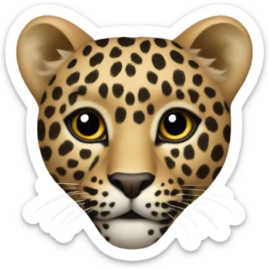 Heart leopard color sticker