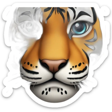 Tiger lockinf motivated sticker