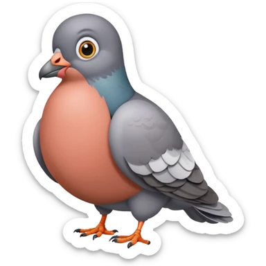 Shocked pigeon sticker