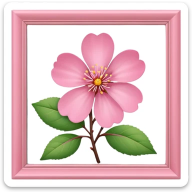 pink framed photo of a blossom sticker