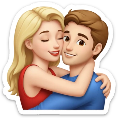 Целующаяся пара  sticker