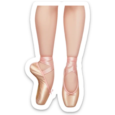 Ballerina pointe shoes sticker