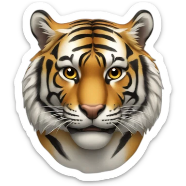 Tiger locking motivated at you sticker