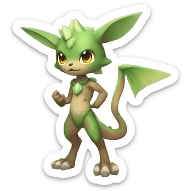 a anthro chibi-style rock-type-ground-type Fakémon-hybrid full body sticker