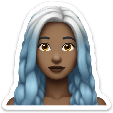 Vanessa Carlysle blue skin and white hair color sticker