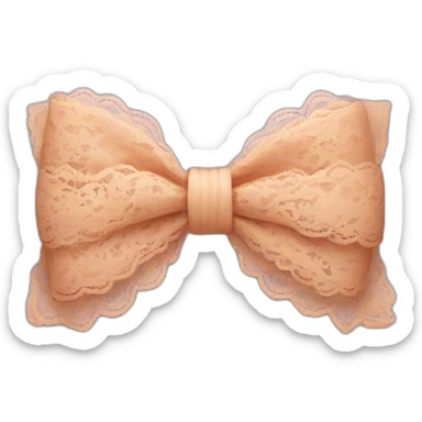 bow with lace sticker