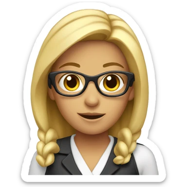 A lady reporter sticker