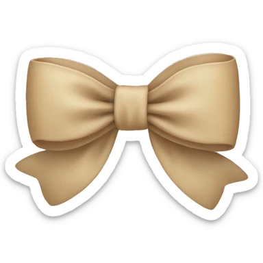 Beige bow sticker
