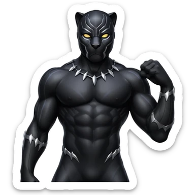 With its original colour Black panther  sticker