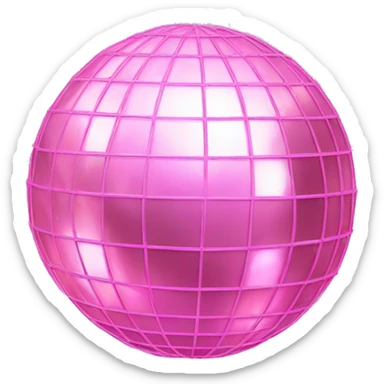 light pink disco ball sticker