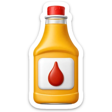 yellow sauce bottle  sticker