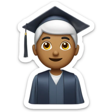 Arabic guy with graduation cap sticker
