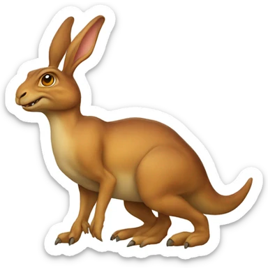 hare in the form of a dinosaur sticker