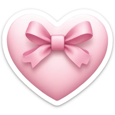 the heart emoji but light pink with bow sticker