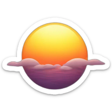 Sun during sunset sticker