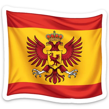 añade a la bandera de españa dos aguilas sticker