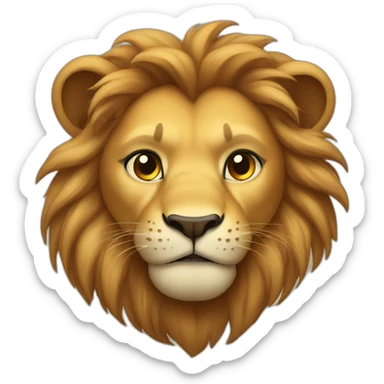 a young lion that looks brave sticker