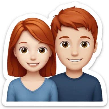 The boy send love the redhead girl sticker