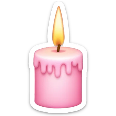 light pink christmas candle sticker