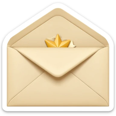 an envelope with asterisks in the upper right corner sticker