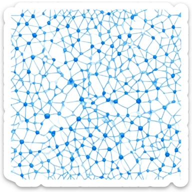 neural network pattern representing artificial intelligence sticker