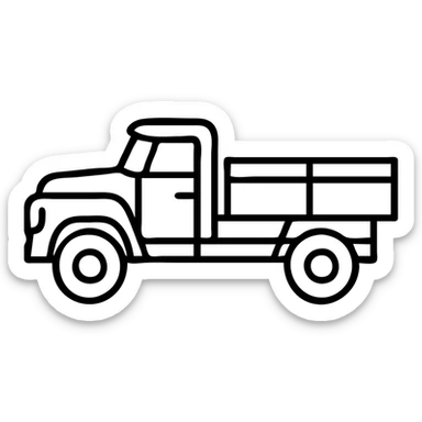 ZIL 130 truck, classic Russian military vehicle with distinctive cabin sticker