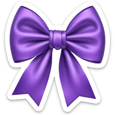 Purple bow sticker