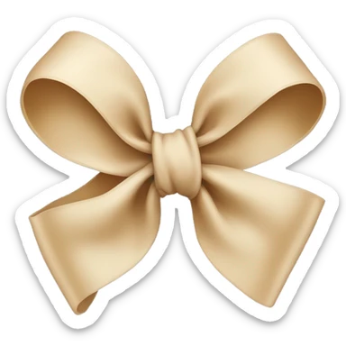 Beige bow sticker
