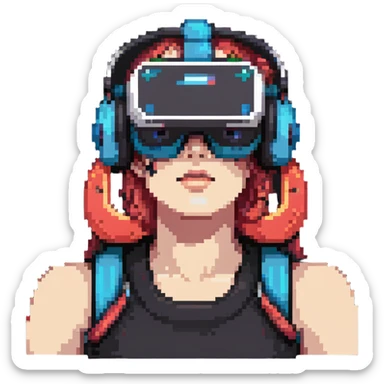 speed bag wearing VR headbands and headrests sticker