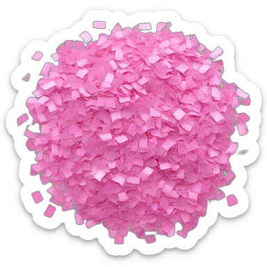 Un fiocco di confusione di confetti stilizzato di colore rosa sticker