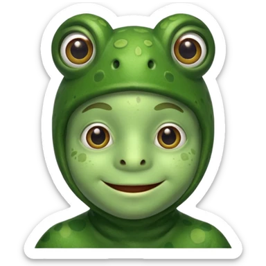 man in frog costume  sticker