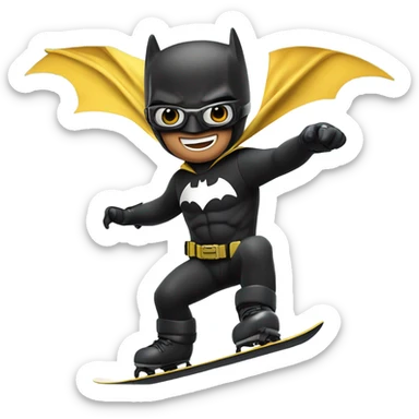 Batman snowboarding  sticker