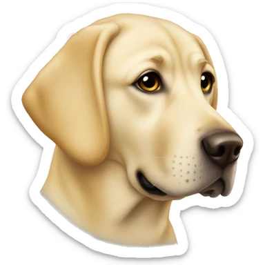 Yellow Labrador at Christmas sticker