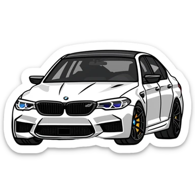 BMW M5 performance car sticker