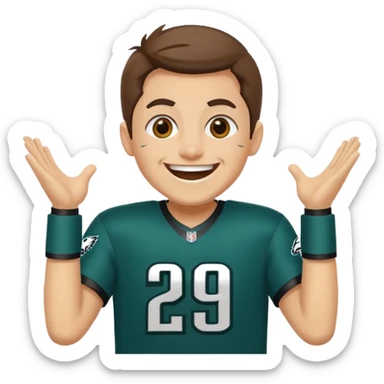 Eagles fan celebrating  sticker