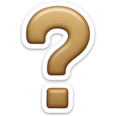 Beige question mark  sticker