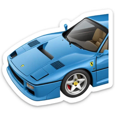 Blue Ferrari F40 sticker