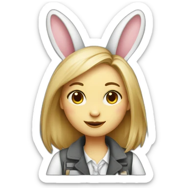 Architect Rabbit Girl sticker