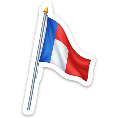 une emoticone avec un drapeau pour dire win sticker