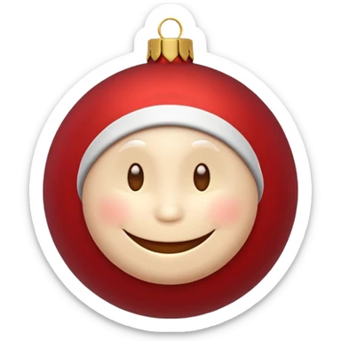 Cute christmas emoji sticker