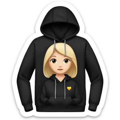 Black Hoodie with a print Ten’s Beauty  sticker