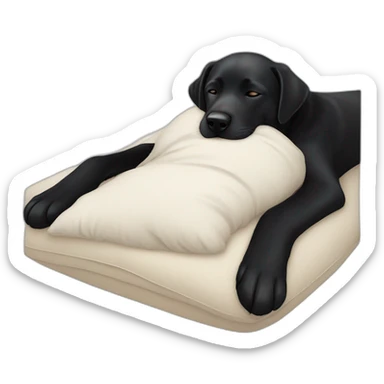 black lab sleeping on back sticker