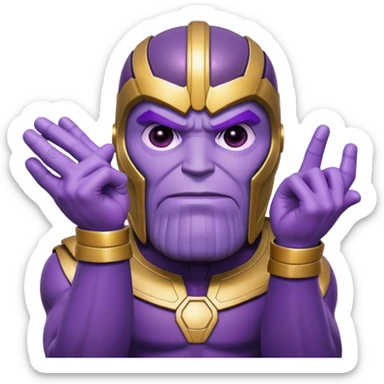 Thanos snapping fingers while playing Squid Game sticker