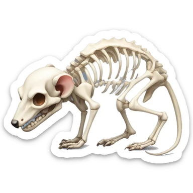 Hyper realistic rat skeleton  sticker