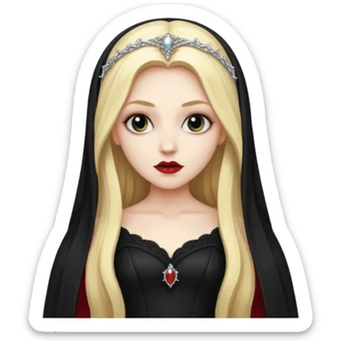Bride of Dracula with long blonde hair sticker