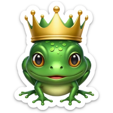 tạo cho tôi emoji tạo hình của công chúa trong hoàng tử ếch sticker