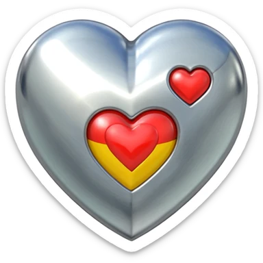 chrome heart in #ff4527 color sticker