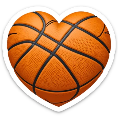 a heart like a basketball sticker