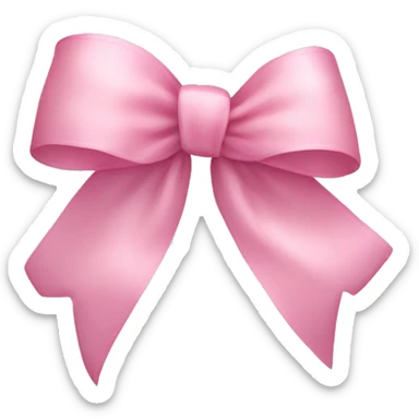 light pink ribbon bow sticker