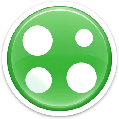 Make a green circle with a white dot at the middle sticker